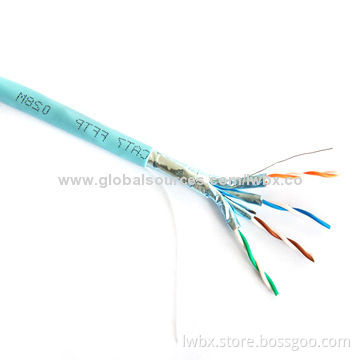 Network Cable with FFTP Cat7 and Solid 23AWG Wire, UL Approval